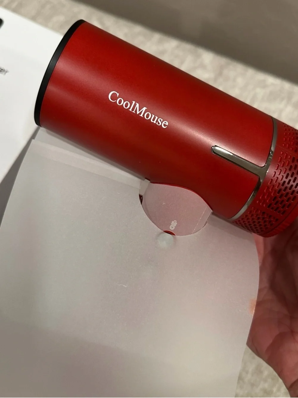 Red high speed, ionic hairdryer, fast drying low noise, compact #VA4